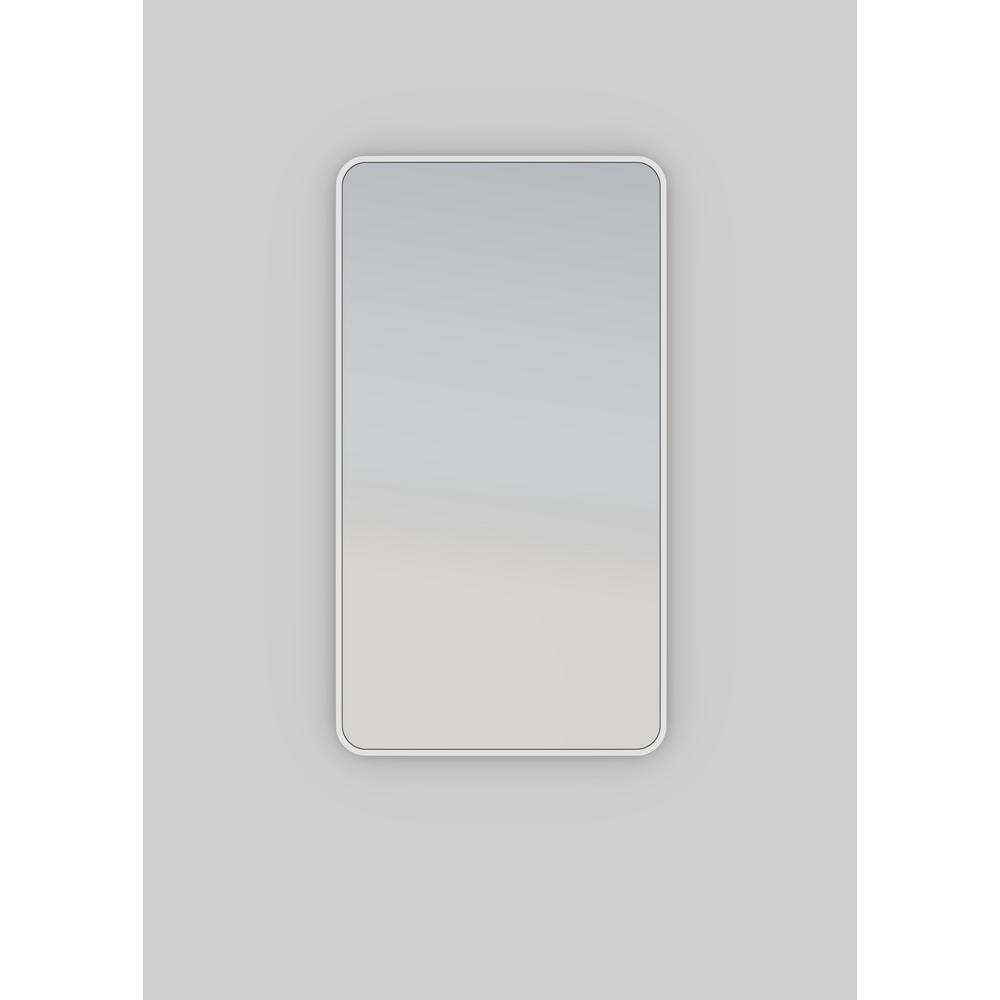 Glass Warehouse 40 in. x 22 in. Radius Corner White Stainless Steel
