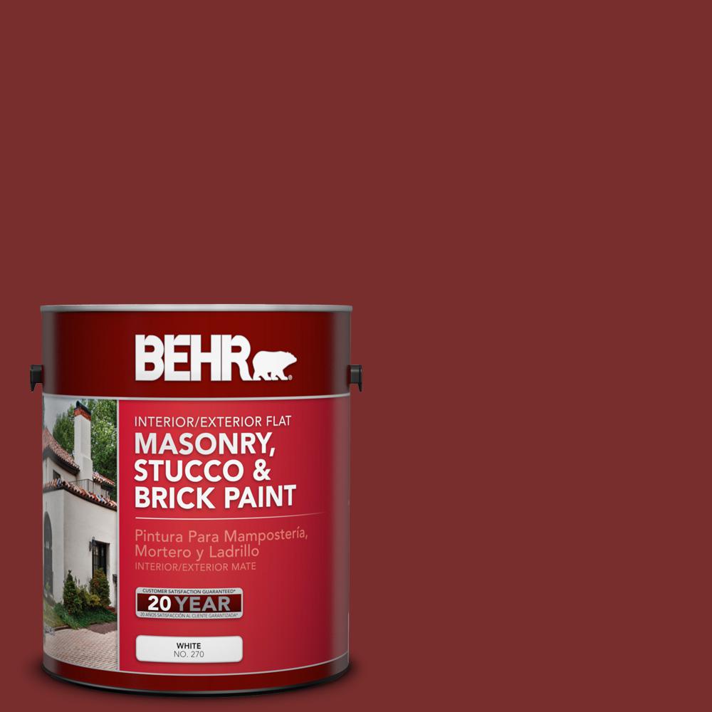 Behr 1 Gal Ppu2 02 Red Pepper Flat Interior Exterior Masonry Ppu2 02 Red Pepper Flat Interior Exterior Masonry Stucco And Brick Paint