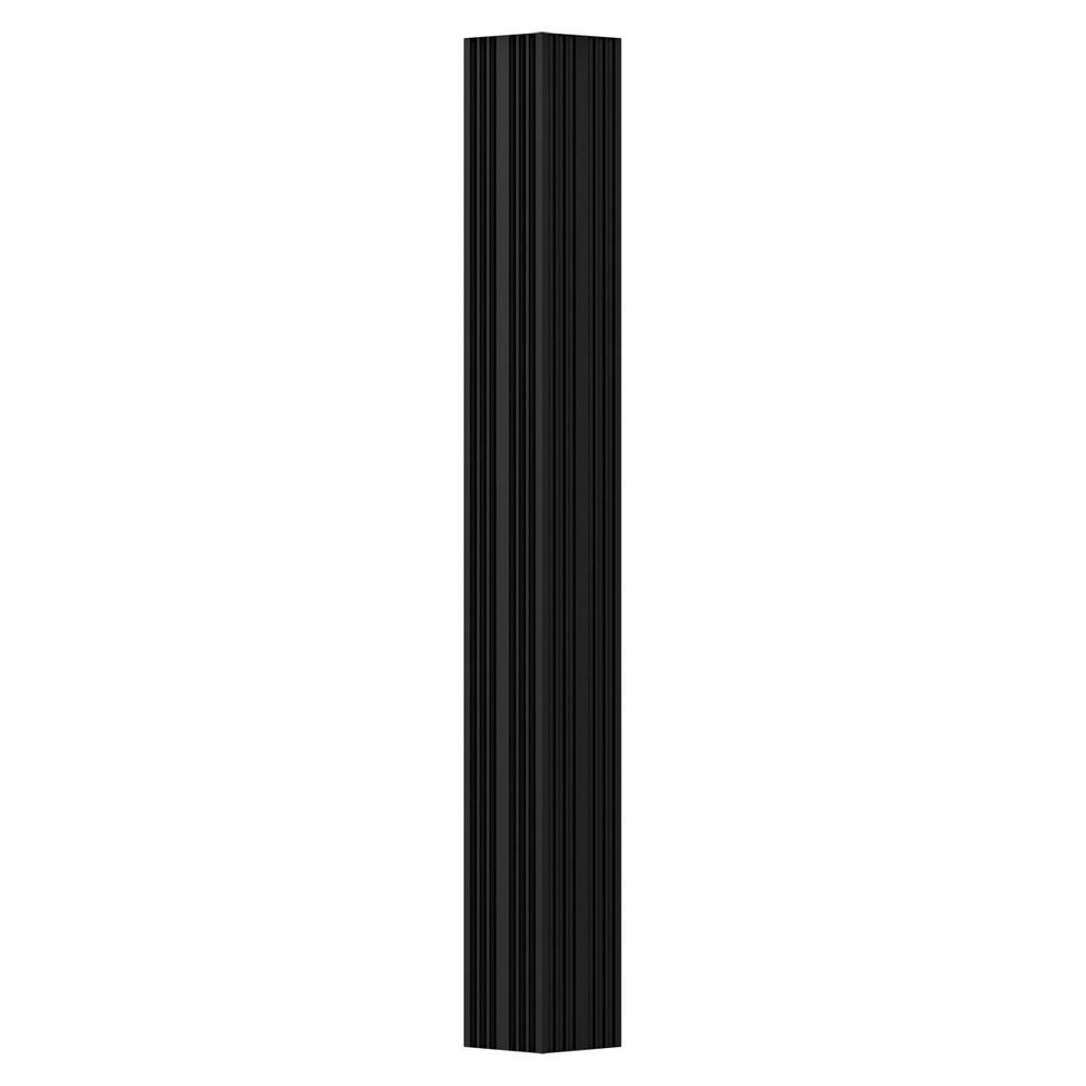 AFCO 3 in. x 9 ft. Textured Black NonTapered Fluted Square Shaft (LoadBearing) EnduraAluminum