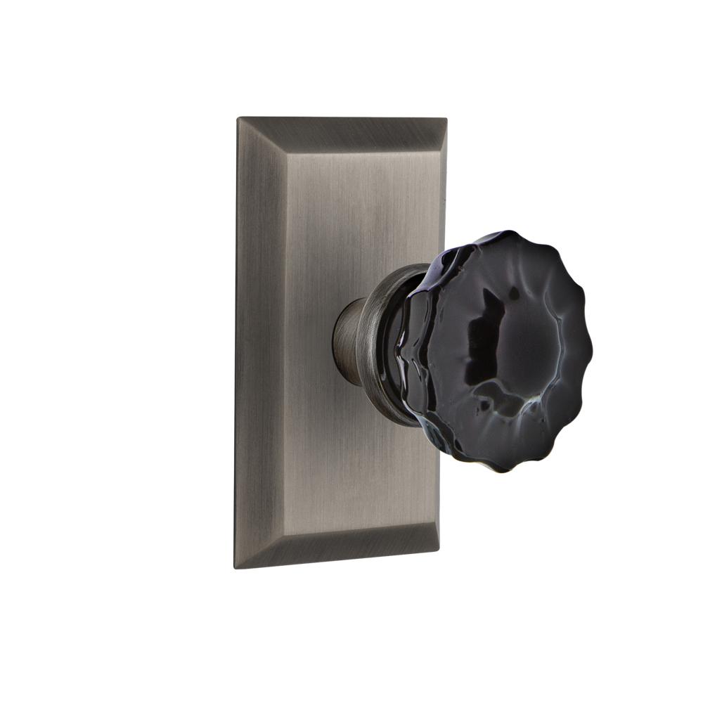Nostalgic Warehouse Studio Plate Double Dummy Crystal Black Glass