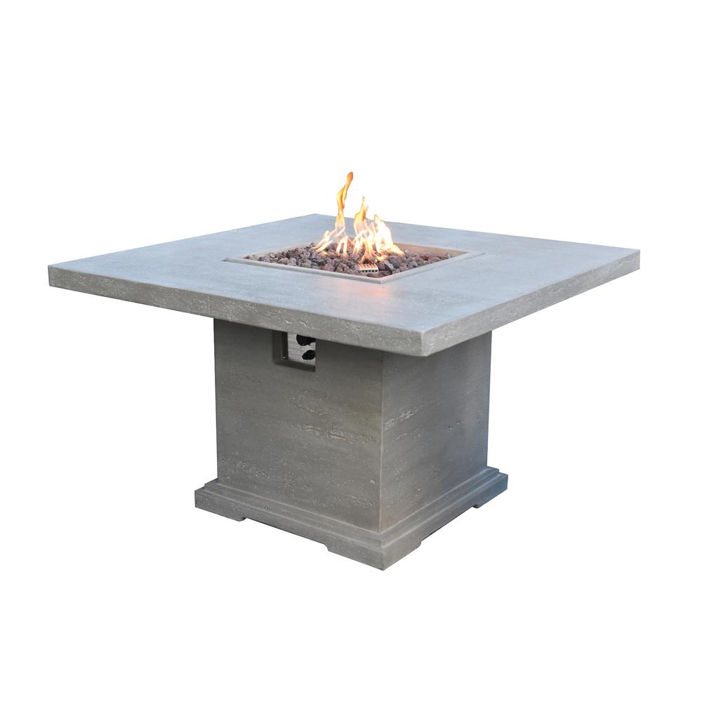 Elementi Birmingham Square Concrete Outdoor Dining Fire Pit Table En Birmingham Square Concrete Outdoor Dining Fire Pit Table