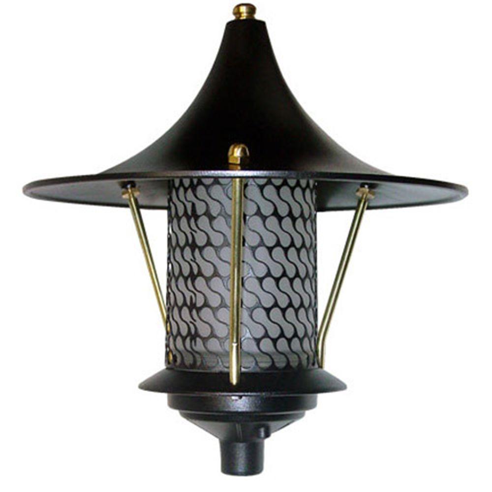 Filament Design Corbin 1-Light Black Flair Top Outdoor Pagoda Pathway Light by Filament Design