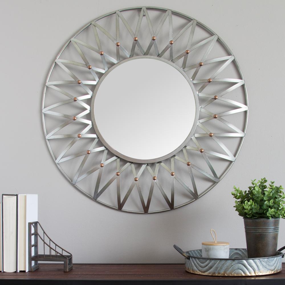 Stratton Home Decor Nikki Metal Wall Mirror S09574 The Depot Stratton Home Decor