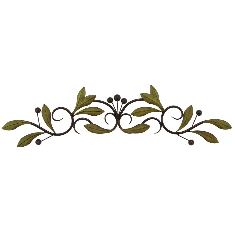 Benzara Metal Olive Branch Door Top Wall Hanging Bm41799 Benzara Metal Olive Branch Door Top Wall Hanging Bm41799
