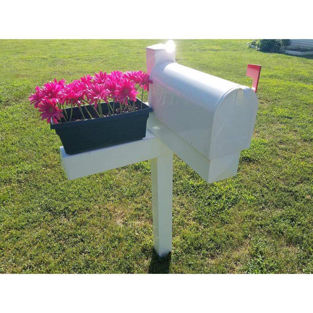 The Handy Post Handy Post Combo White Vinyl Mailbox Post Sleeve Hp 1wc The Home Depot