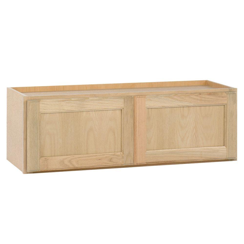 Assembled 30x12x12 in. Wall Bridge Kitchen Cabinet in Unfinished Oak-W3012OHD - The Home Depot