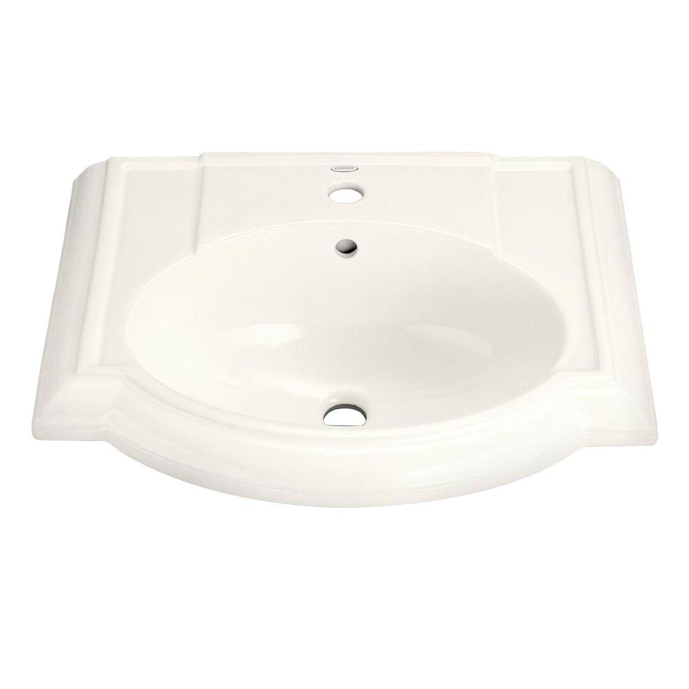 KOHLER Devonshire 47/8 in. Vitreous China Pedestal Sink Basin in