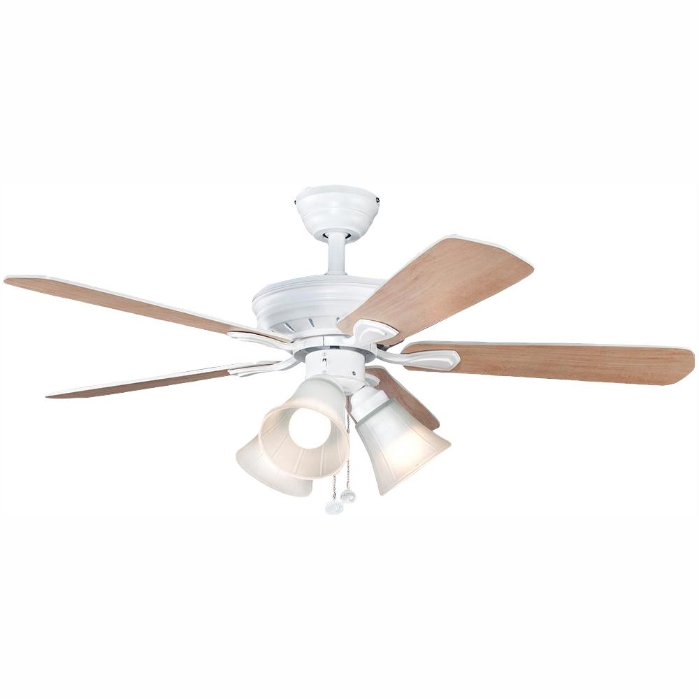 Brookhurst 52 In Led Indoor White Ceiling Fan With Light