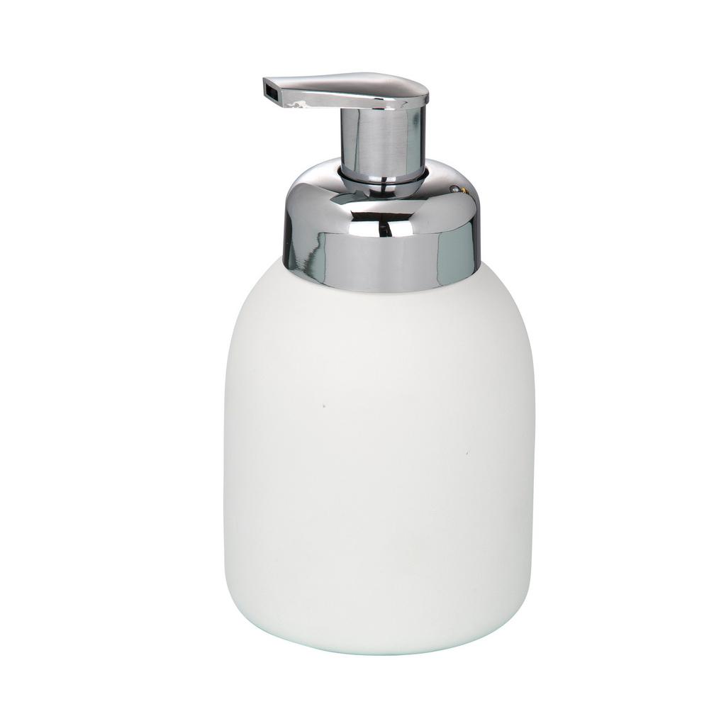 Wenko Ceramic Foam Dispenser in White-20089100 - The Home Depot