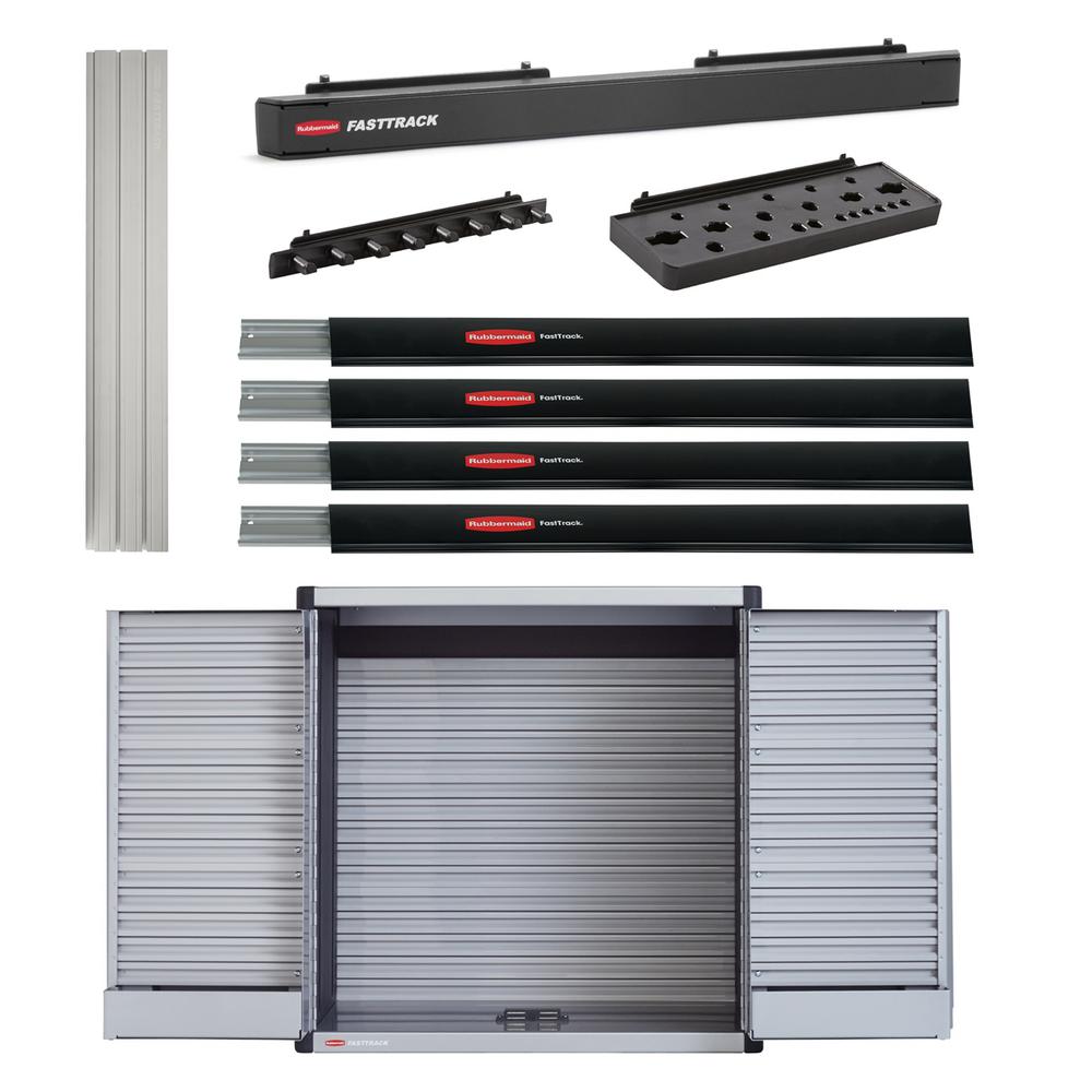 Rubbermaid Fasttrack 24 In H X 48 In L Black Gray Slat Wall Tool