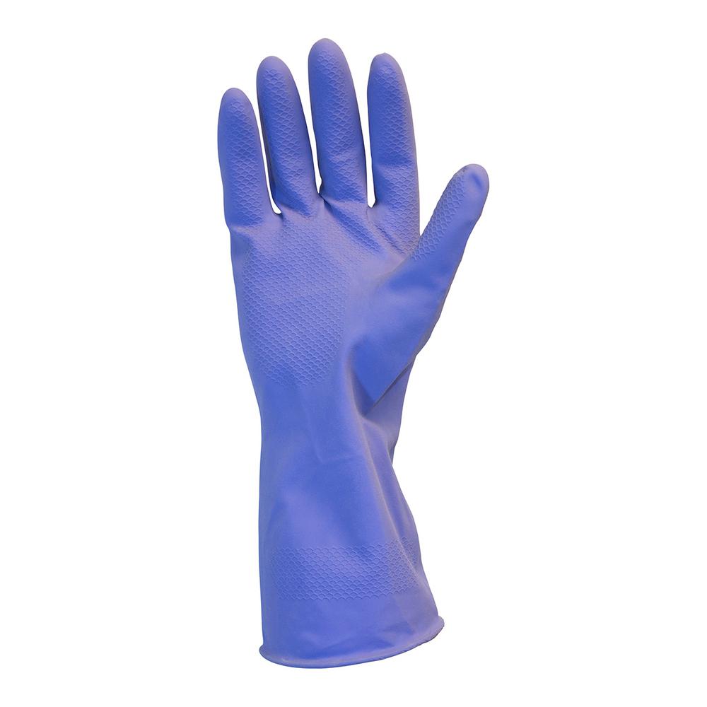 THE SAFETY ZONE Chemical Gloves Small Heavy-Duty 18 Mil Purple Latex ...