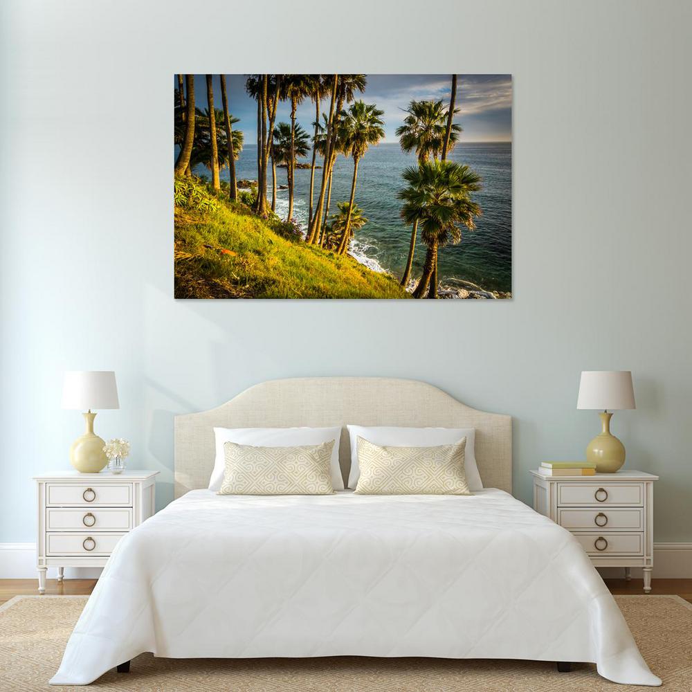 24 In X 36 Waves The Pacific Ocean Imperial Beach Palm Trees Hanging Over The Pacific In