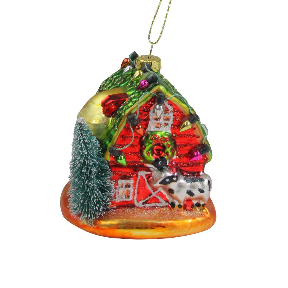 Holiday Style Set Of 6 Ornaments Tree Farm /& Red Barn Wooden
