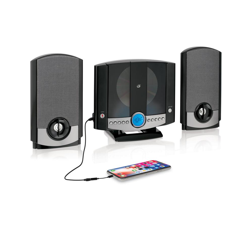 Gpx Vertical Home Music System With Am Fm Cd Hm3817dtblk The