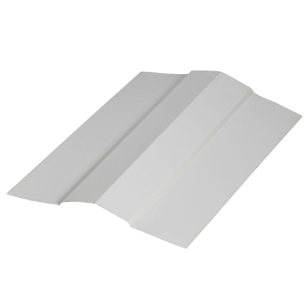 14 in. x 10 ft. Bone White Galvanized Steel Ridge Cap02789 The Home Depot
