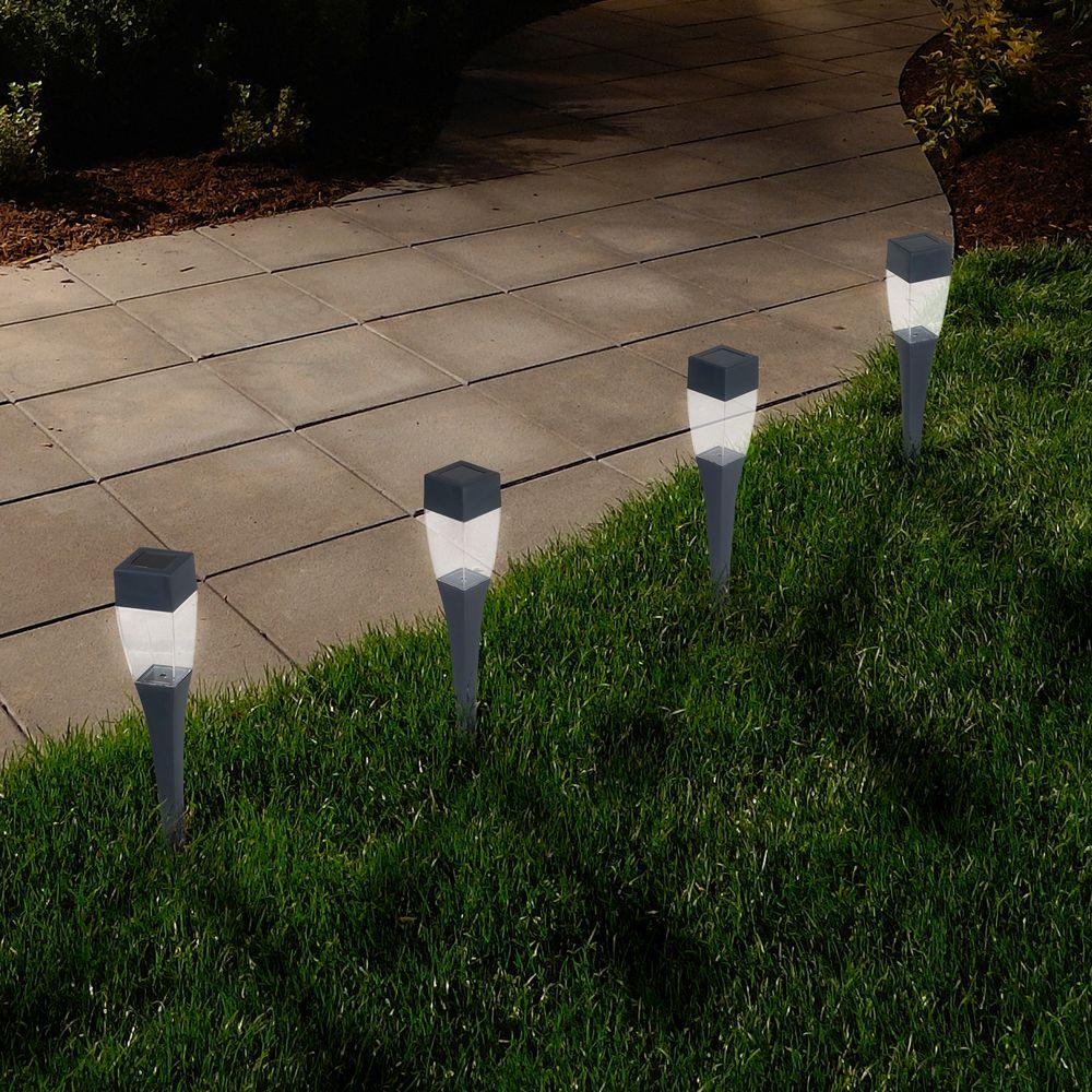 Pure Garden Solar Ed Led Black Modern Pathway Light 24 Pack Pure Garden Solar Ed Led Black Modern Pathway Light 24 Pack