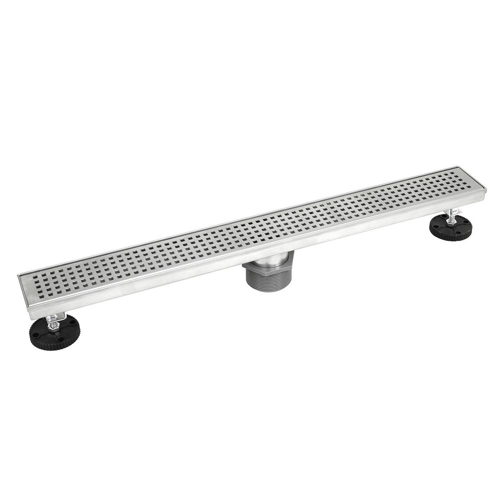 Oatey Designline 36 in. Stainless Steel Linear Shower Drain Square ...