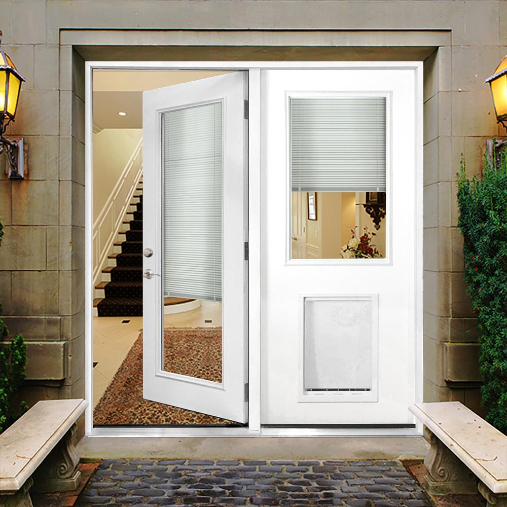 Steves Sons 60 In X 80 Clear Mini Blind Primed White Prehung Rhis Fiberglass Centerhinge Patio Door W Sl Pet Fgchp Mbsp Pr R60 4irh The Home Depot - French Patio Doors With Built In Dog Door Steves Sons 60 In X 80 Clear Mini Blind Primed White Prehung Rhis Fiberglass Centerhinge Patio Door W Sl Pet Fgchp Mbsp Pr R60 4irh The Home Depot - French Patio Doors With Built In Dog Door