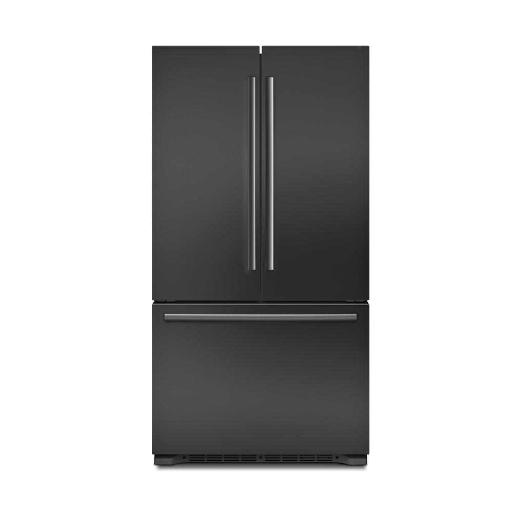 KitchenAid 21.9 cu. ft. French Door Refrigerator in Black Stainless ...