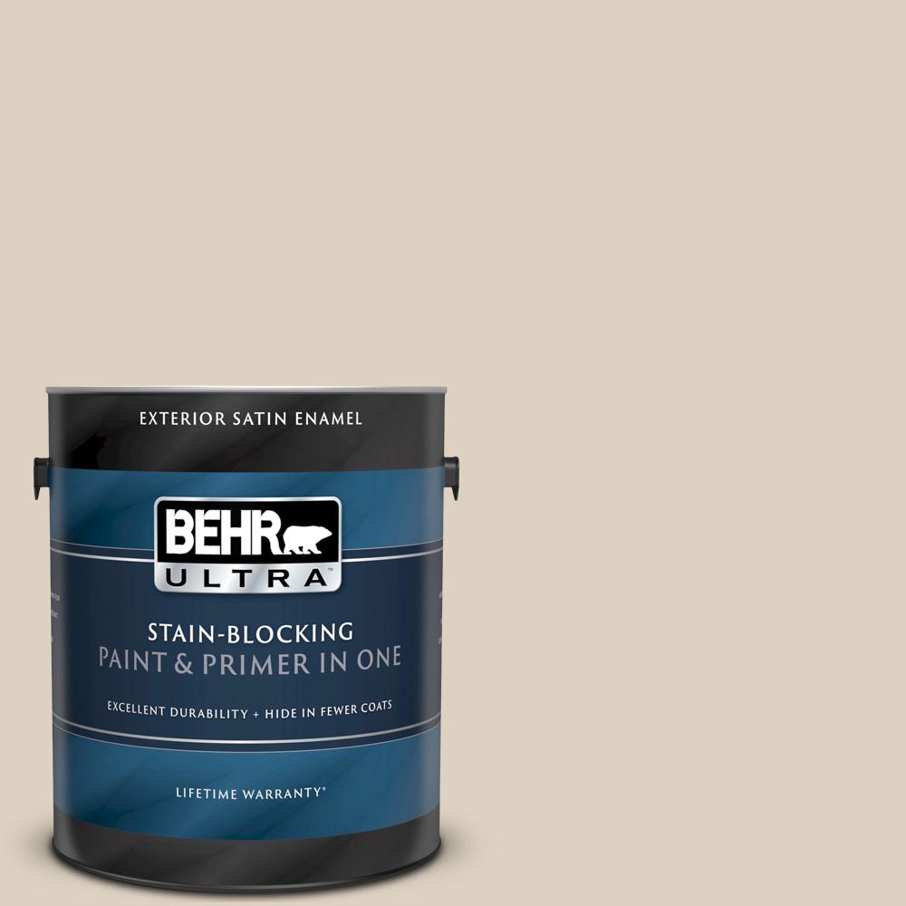BEHR ULTRA 1 gal. PPU710 Roman Plaster Satin Enamel Exterior Paint