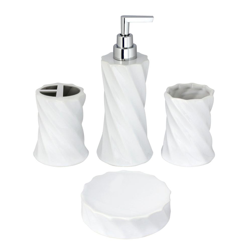 white bathroom accessories sets uk