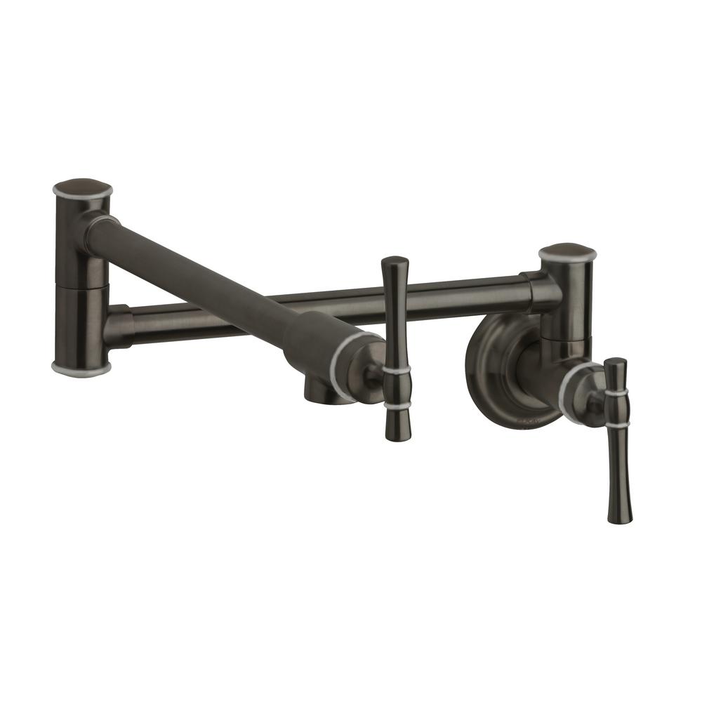 Elkay Explore Wall Mount Pot Filler with Lever Handle in Antique Steel by Elkay