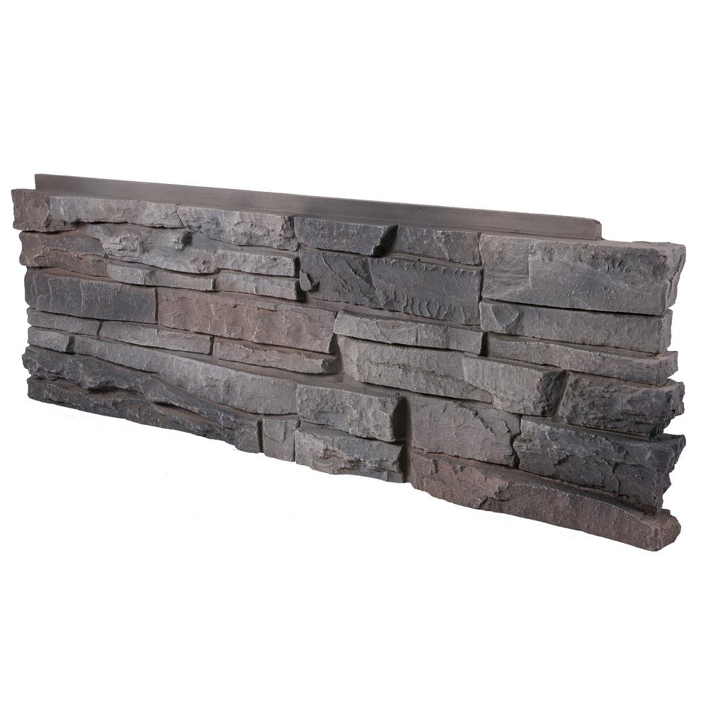 GenStone Stacked Stone Kenai 12 in. x 38 in. Faux Stone Siding Corner