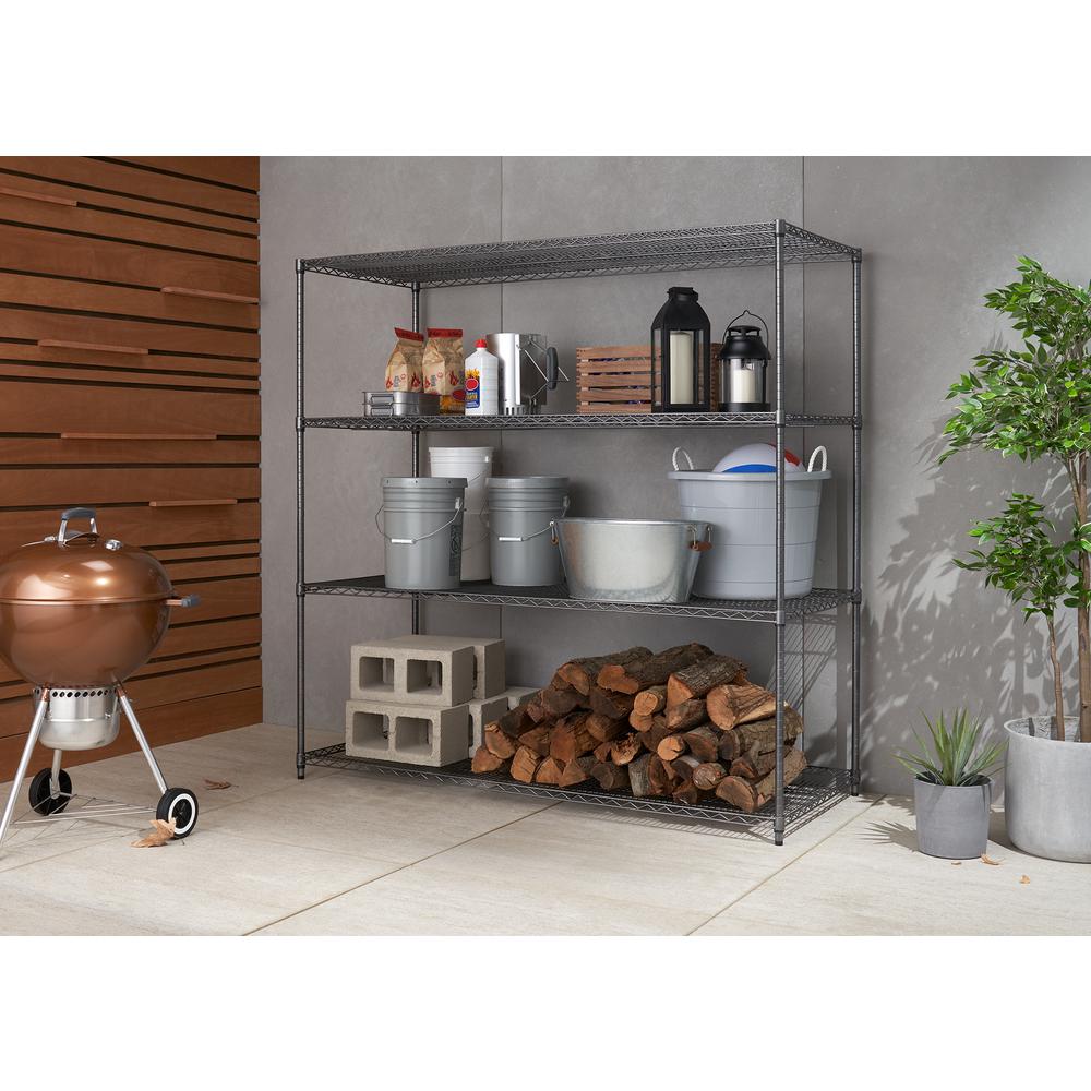 TRINITY PRO 72 in. W x 72 in. H x 30 in. D Black Anthracite Steel