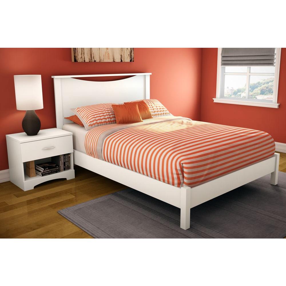 South Shore Step One Full-Size Headboard in Pure White-3160090 - The