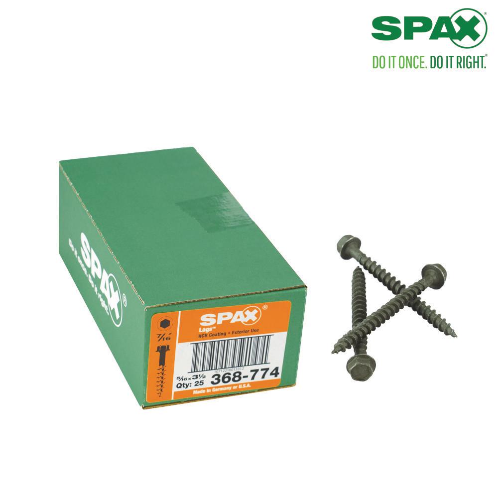 SPAX 5/16 in. x 31/2 in. Powerlag Hex Drive Washer Head High Corrosion
