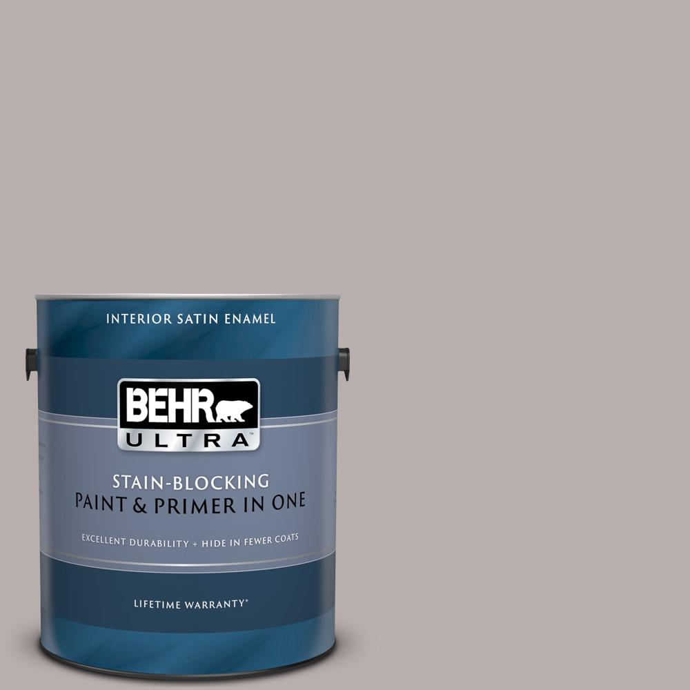 Behr Ultra 1 Gal Ppu17 11 Vintage Mauve Satin Enamel Interior