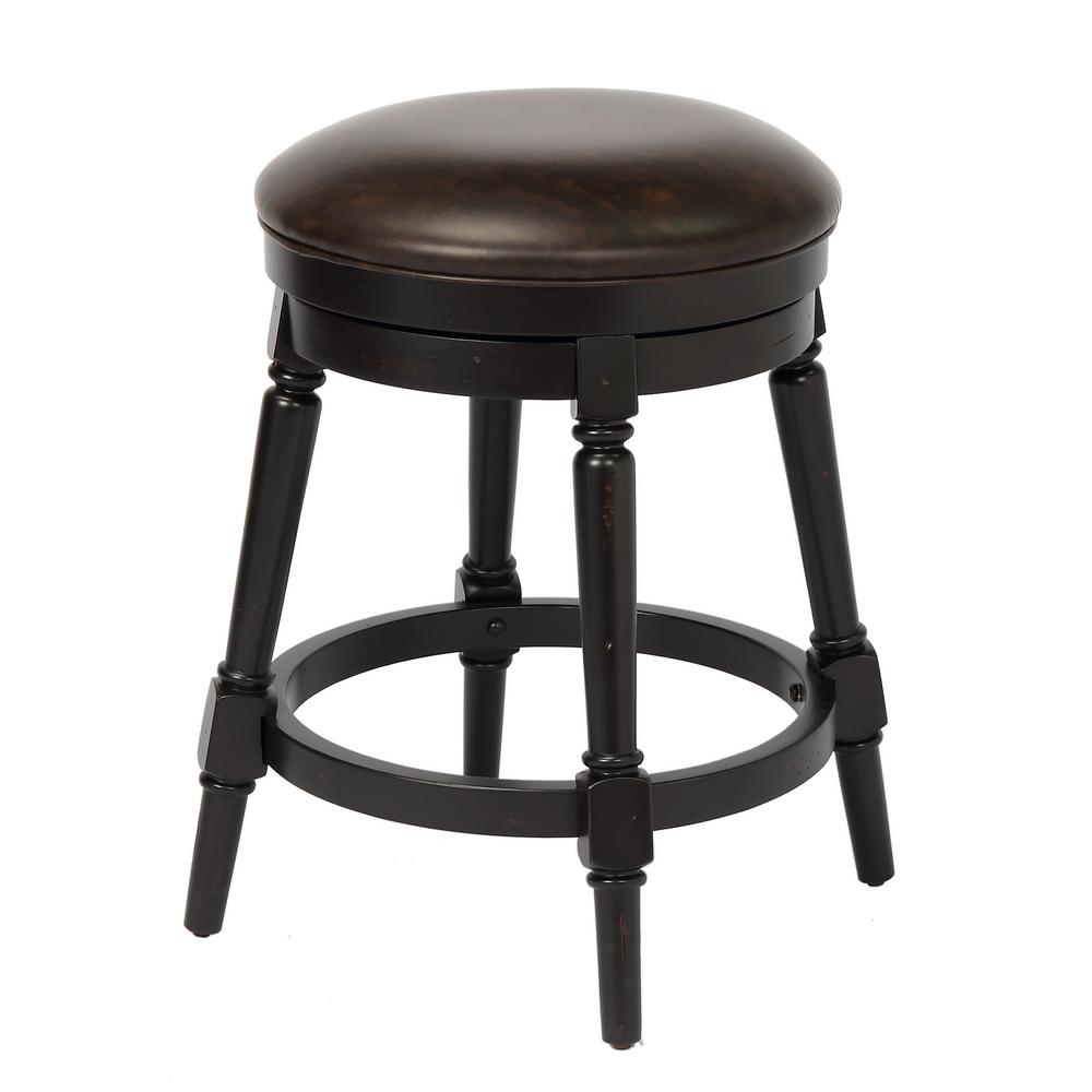 Craft Main Hayden 24 In Black Counter Height Swivel Bar Stool Black Counter Height Swivel Bar Stool Individual