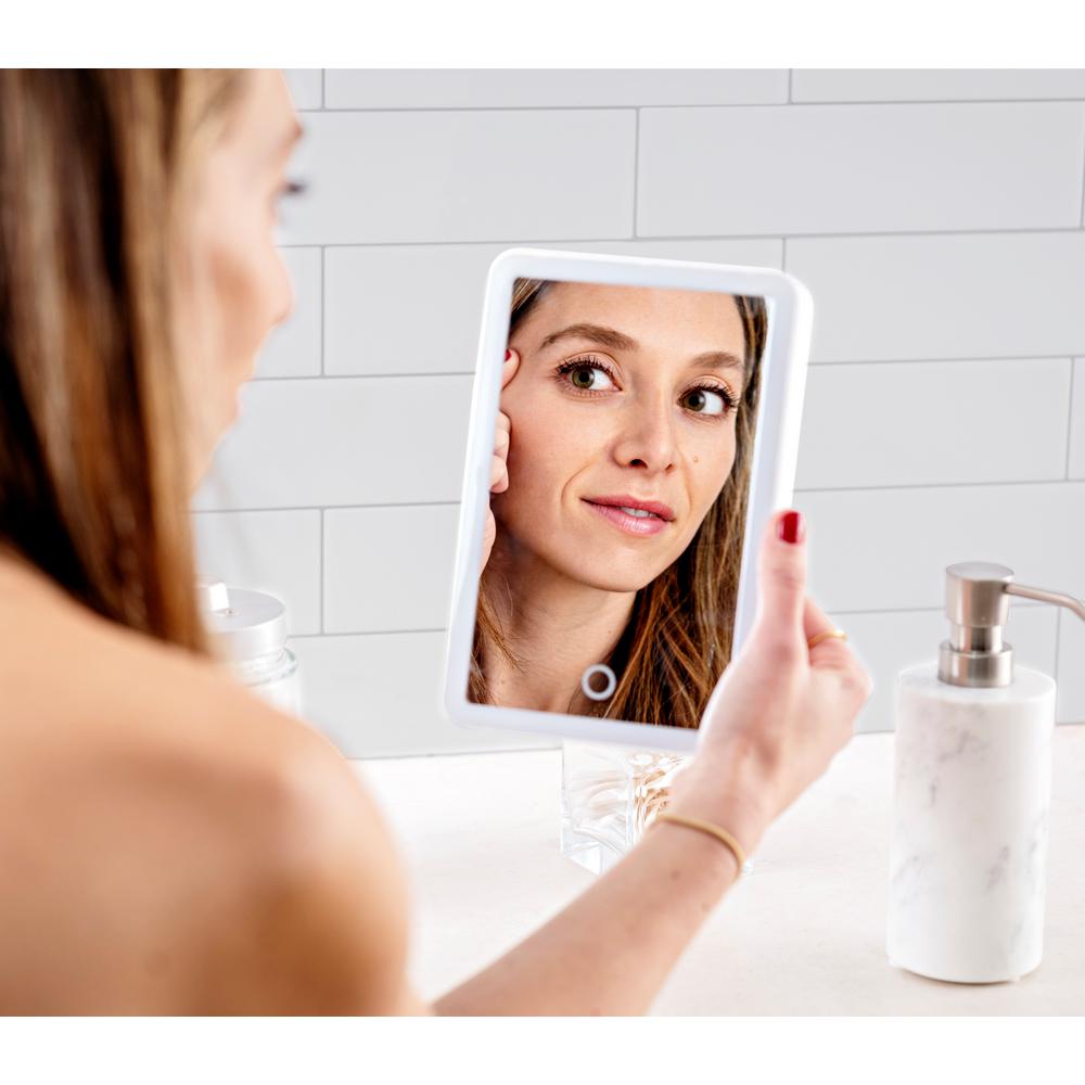 ihome portable lighted vanity mirror with bluetooth speaker