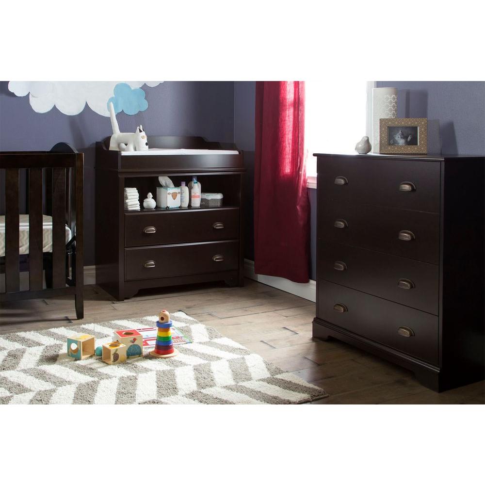 South Shore Fundy Tide 2 Drawer Espresso Changing Table 9024331