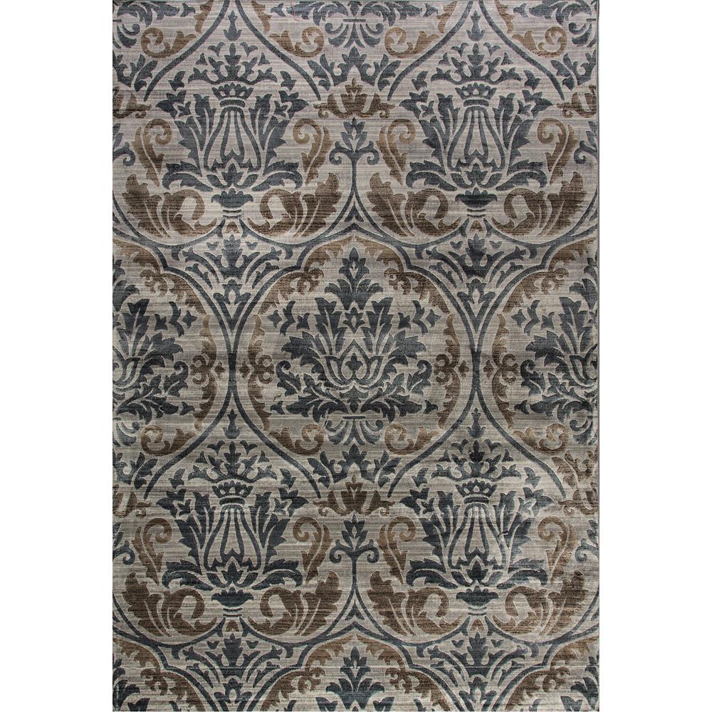 Dynamic Rugs Royal Treasure Soft Blue Mocha 7 Ft 10 In X Royal Treasure Soft Blue Mocha 3 Ft 6 In X 5