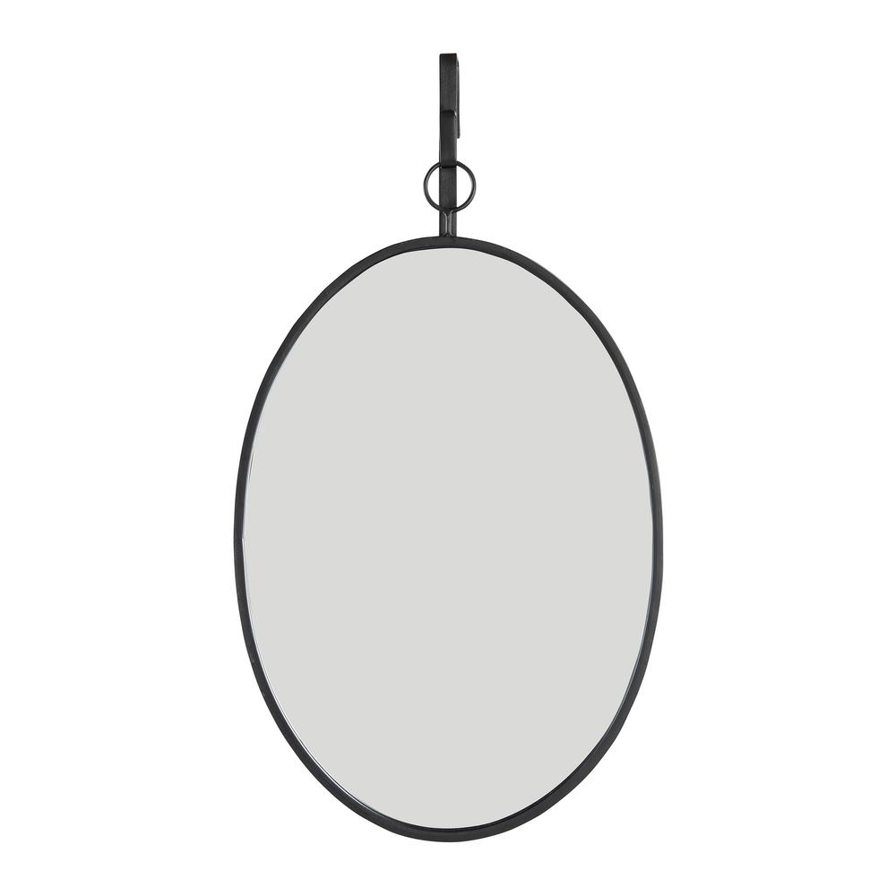 3R Studios Medium Oval Black Classic Mirror (25 in. H x 16 in. W