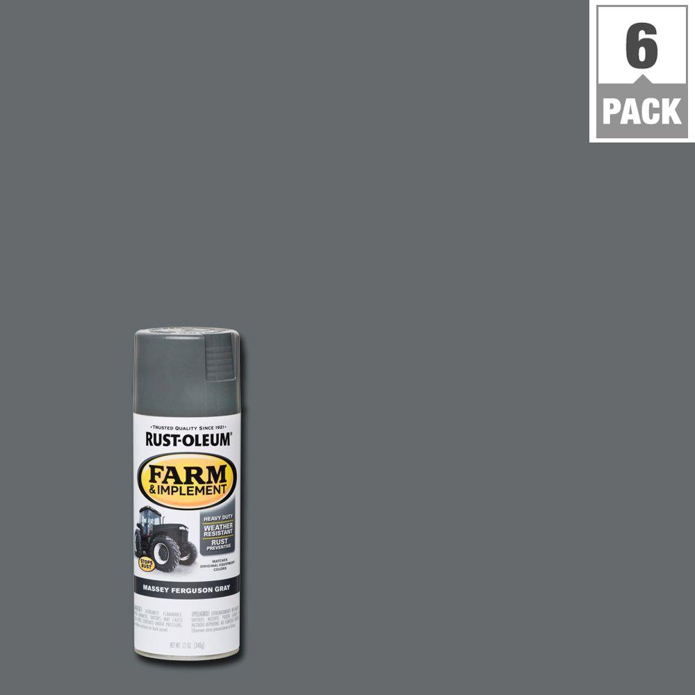 RustOleum 12 oz. Farm and Implement Massey Ferguson Gray Spray Paint