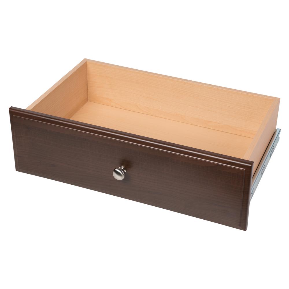 Closet Evolution 24 In X 8 In Espresso Wood Deluxe Drawer Tr9
