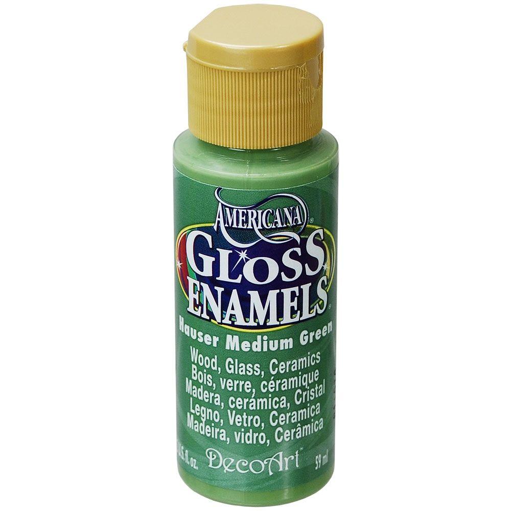 americana 2 oz hauser medium green gloss enamel paint dag132 30