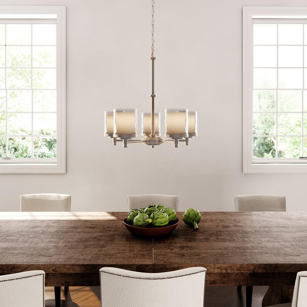 Nickel Chandeliers Lighting The Home Depot Nickel Chandeliers Lighting The