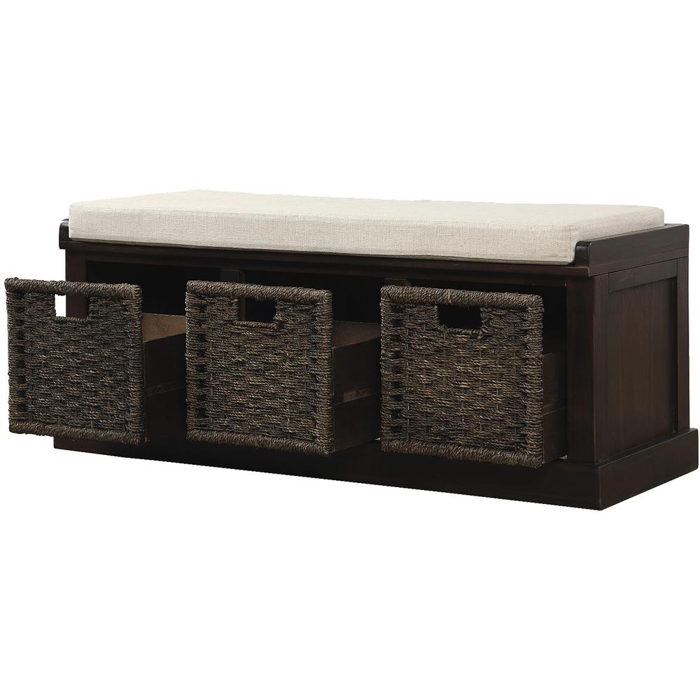 Featured image of post Padded Bench With Storage Baskets / This modern storage bench features clean small corner storage bench: