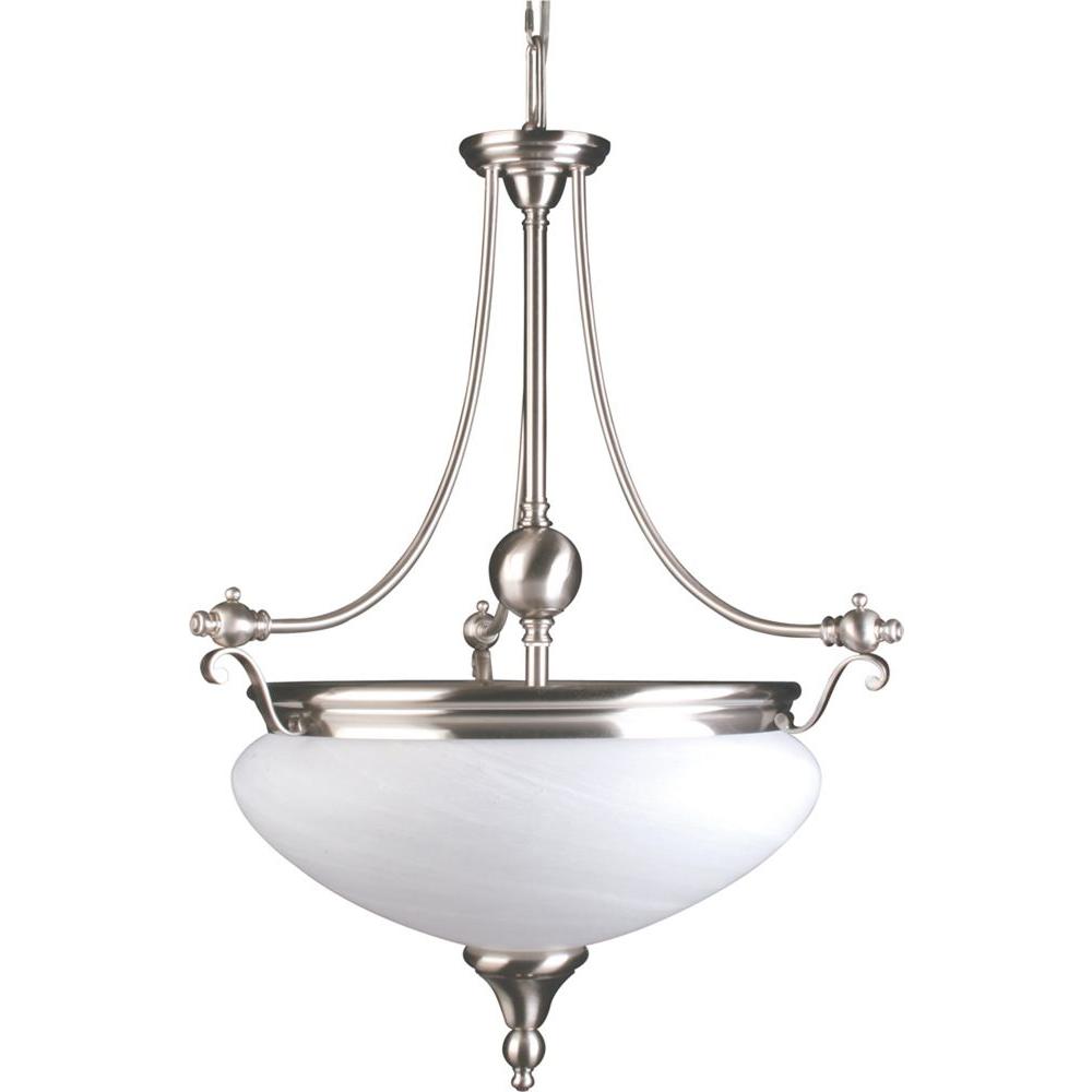 Volume Lighting Camden 3 Light Brushed Nickel Interior Pendant Volume Lighting Camden 3 Light Brushed Nickel Interior Pendant