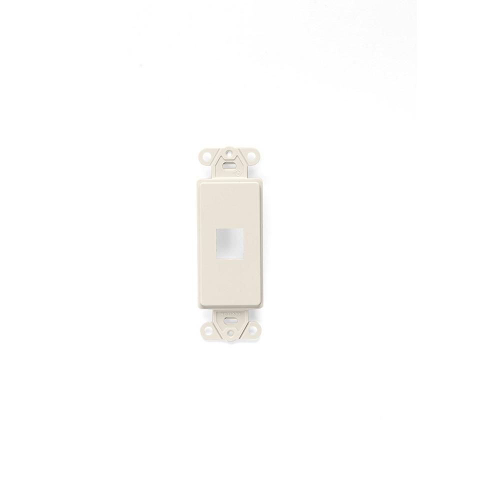 Leviton Decora 1 Gang Quickport 1 Port Insert Light Almond 41641 T The Home Depot 3496