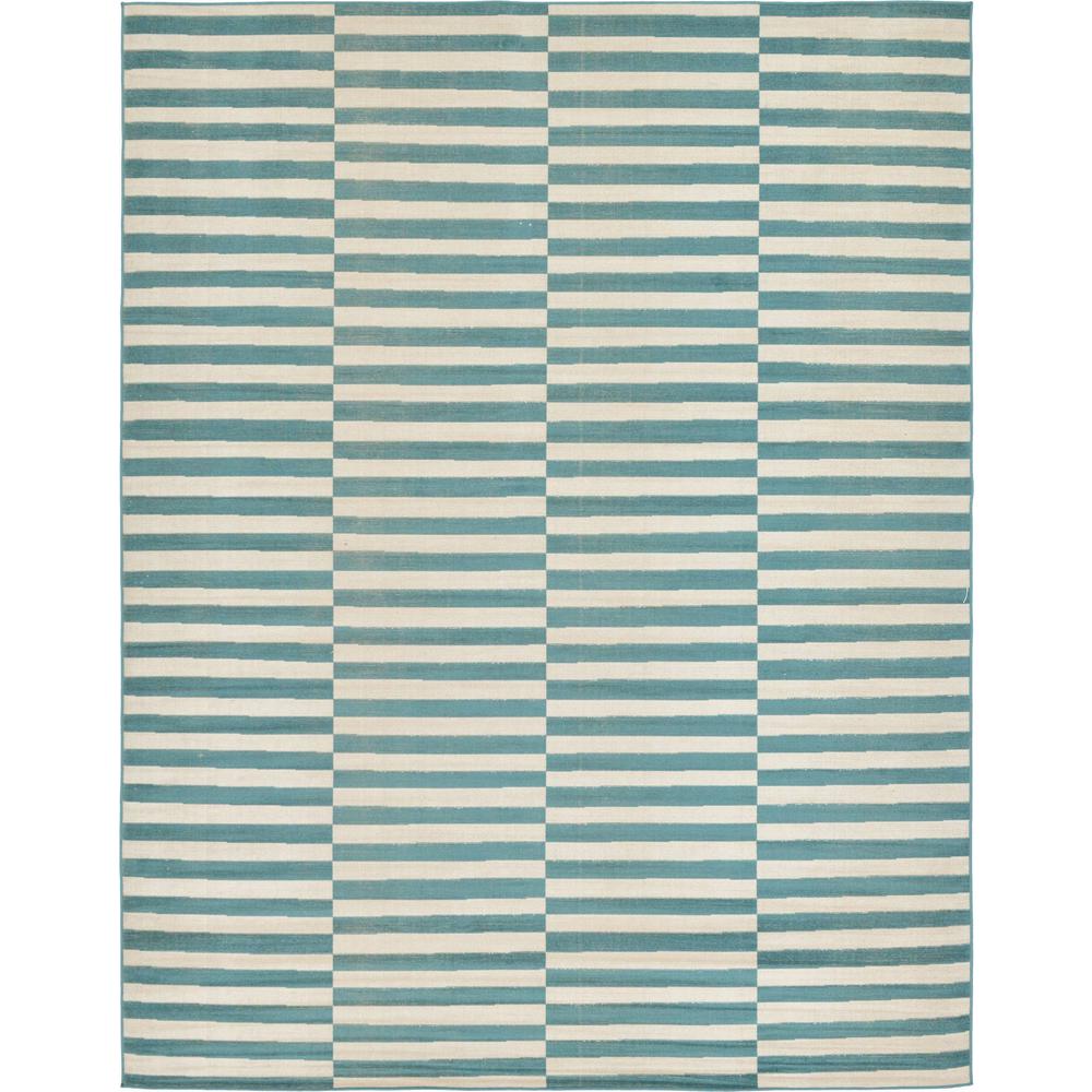 Unique Loom Williamsburg Striped Teal 9 0 X 12 Area Rug