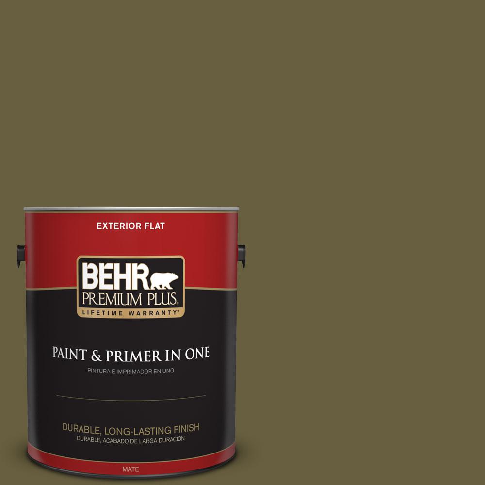 BEHR MARQUEE 1gal. PPU94 Fresh Olive Flat Exterior Paint445301
