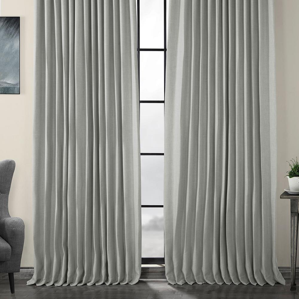 Exclusive Fabrics Furnishings Heather Gray Faux Linen Extra Wide