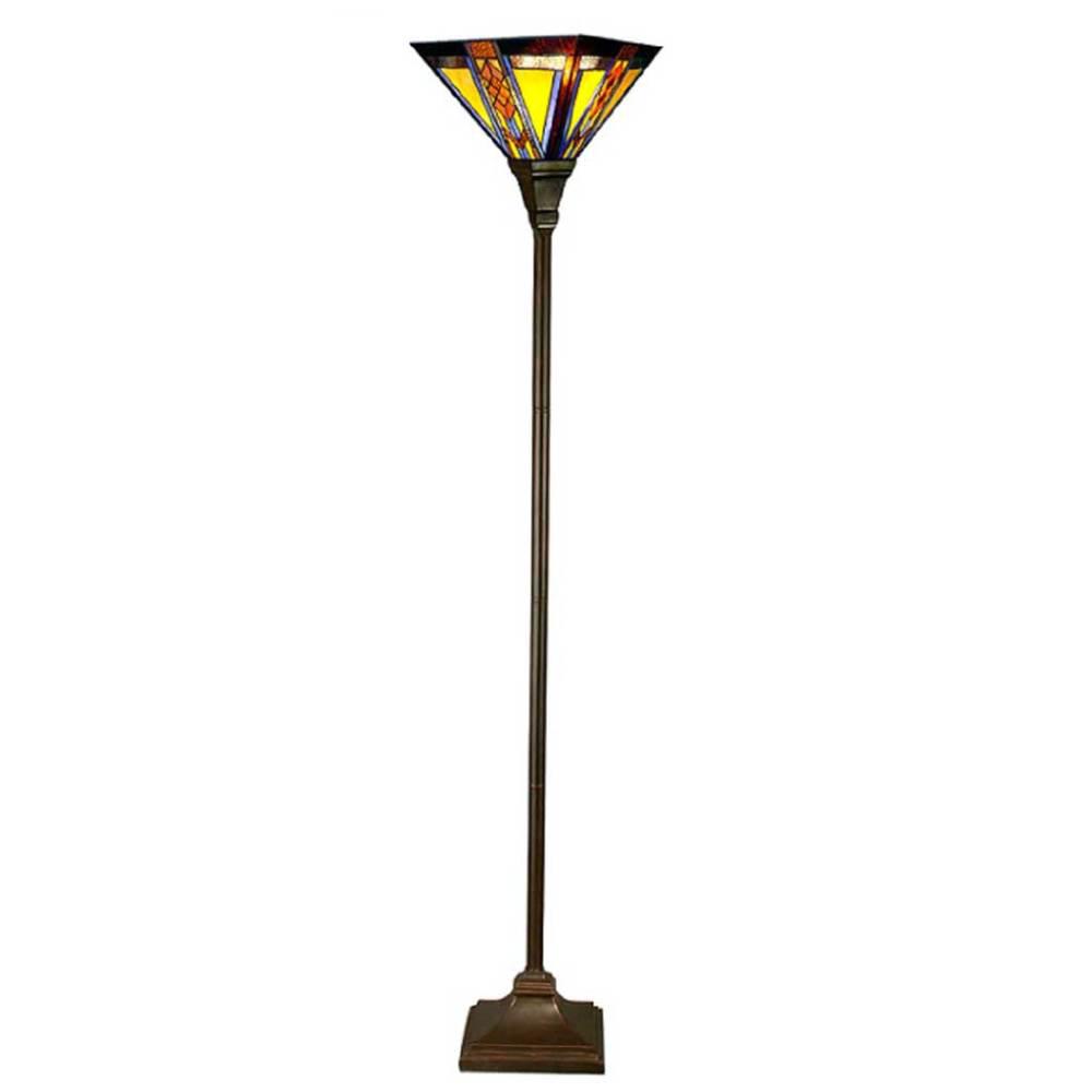 River of Goods 71 in. Multi-Colored Floor Lamp with Stained Glass ...