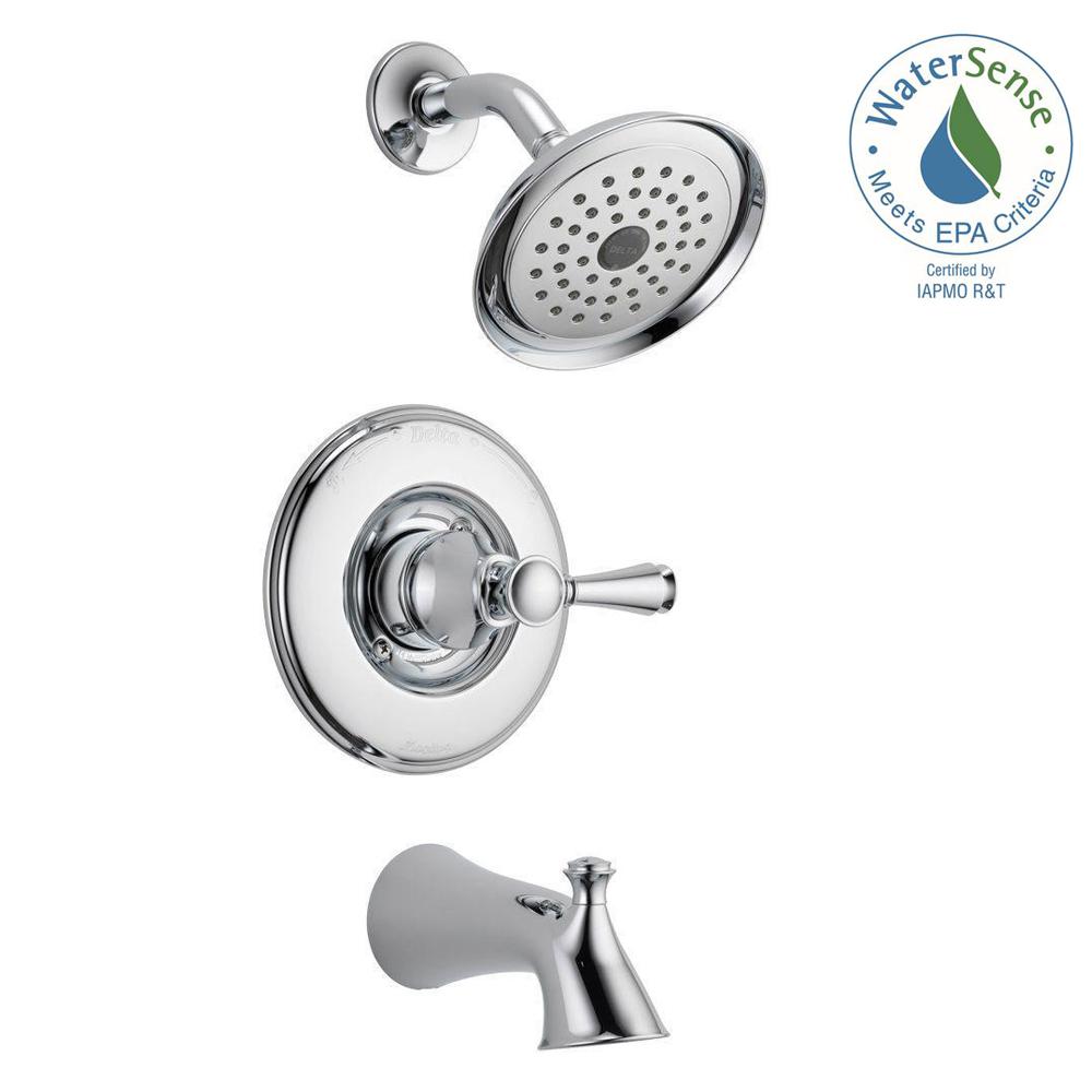 Delta Silverton Single Handle 1 Spray Tub And Shower Faucet In