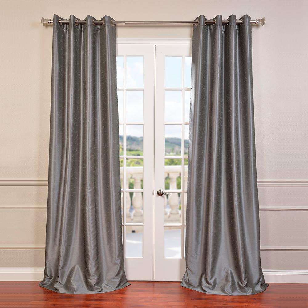 Exclusive Fabrics & Furnishings Storm Grey Gray Grommet Blackout ...