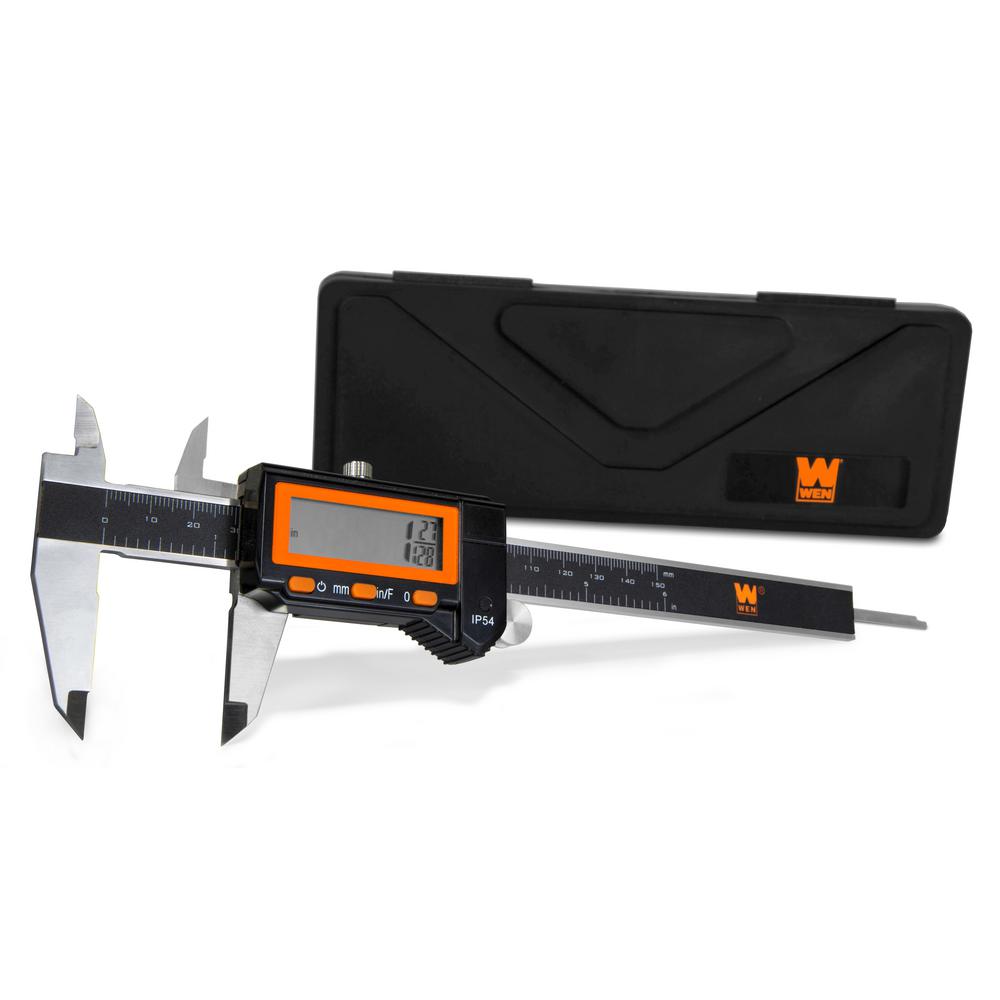 WEN 6.1 in. Electronic StainlessSteel WaterResistant Digital Caliper